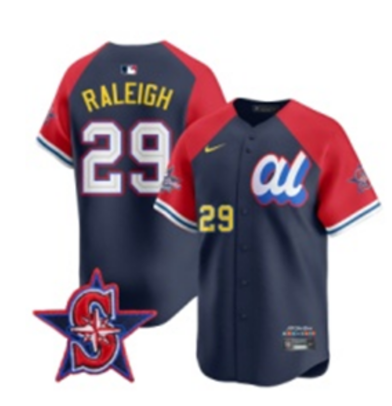 Men Seattle Mariners #29 Raleigh Blue MLB  All star Nike 2025 Jersey style 0012->seattle mariners->MLB Jersey